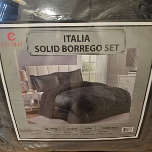Italia Solid Borrego Set - Dark Gray
